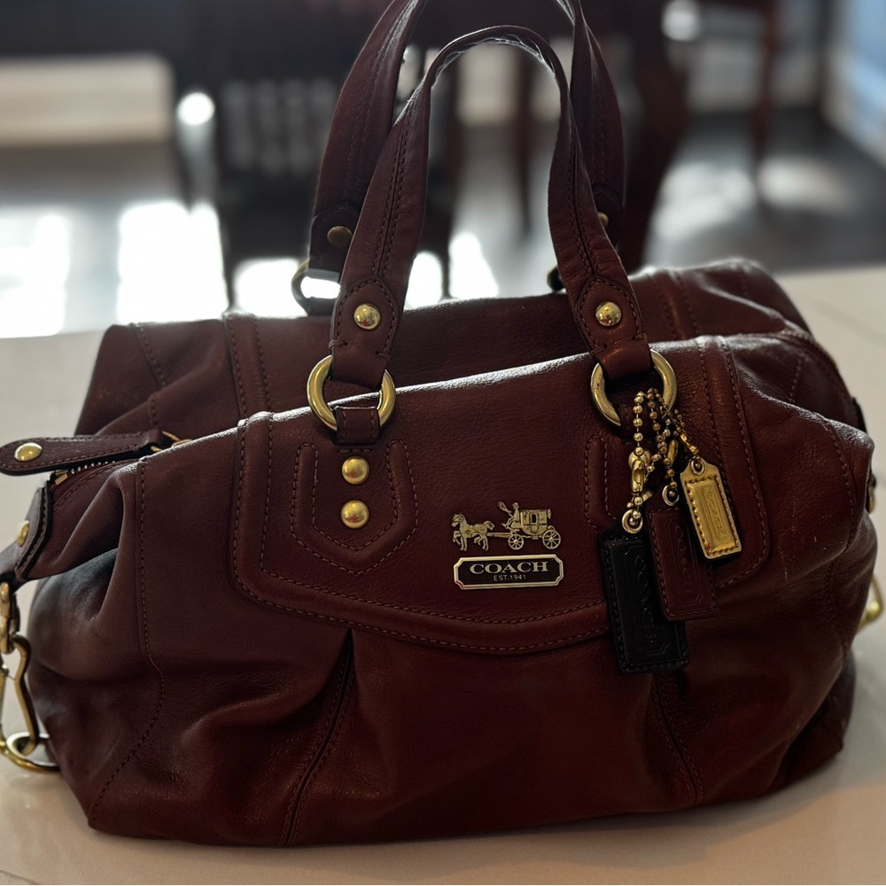 Coach Cognac Brown Leather Satchel